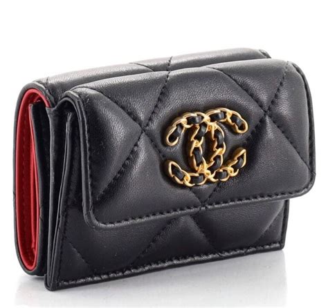 tri fold wallet chanel|chanel small flap wallet.